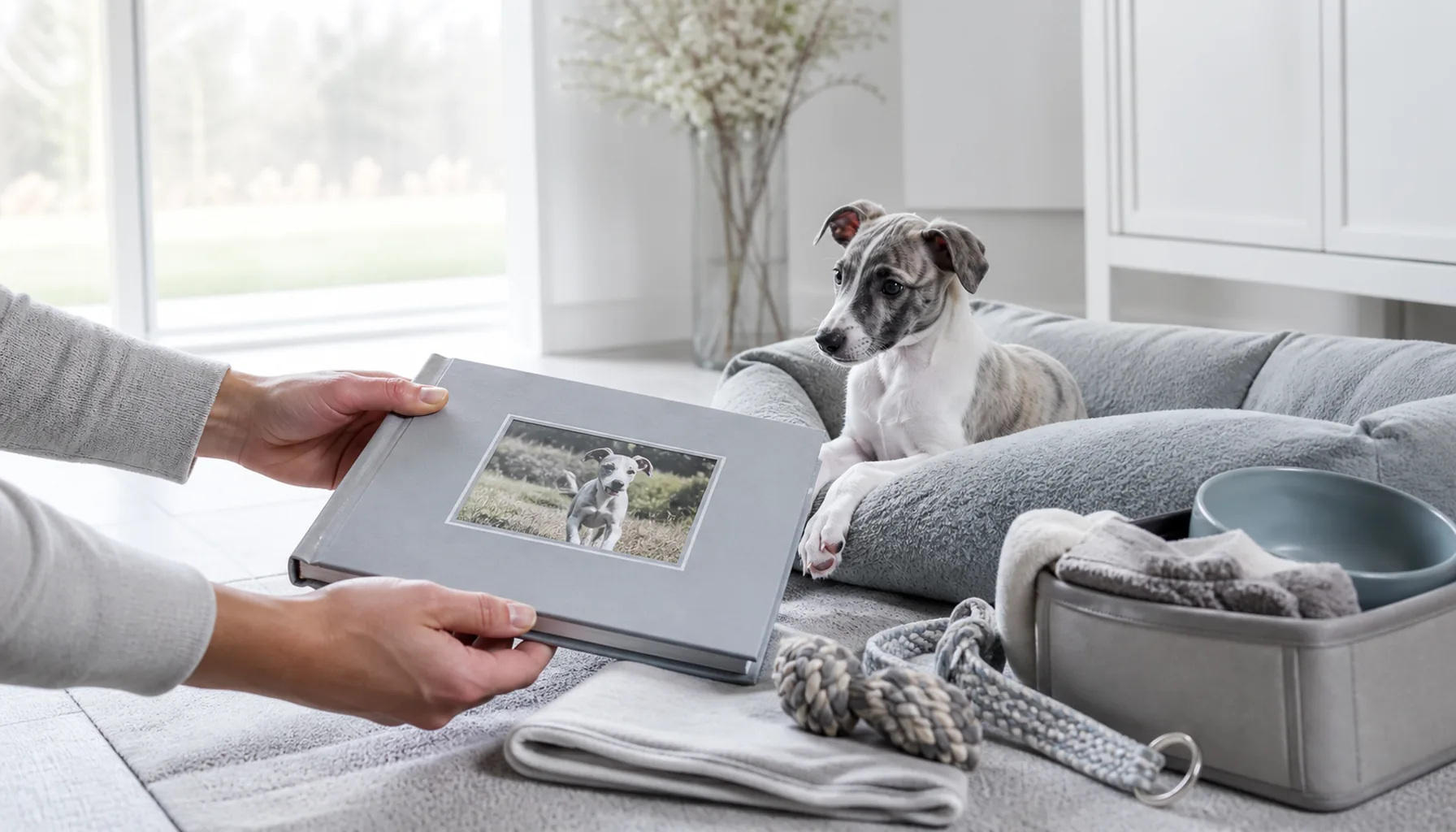 Przekazanie szczeniaka z dokumentami i wyprawką